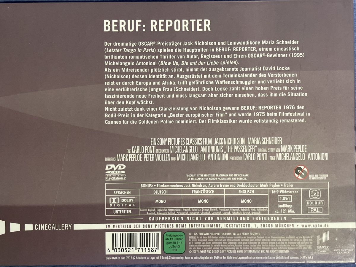Tous les DVDs: Beruf : Reporter  (1975) – D'occasion à Waldenburg par Mimily33 1