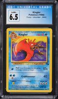Vintage 1999 Pokemon Fossil Kingler #38 CGC 6.5 EXMT+