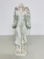schöne Engelsfigur mit Blumen als Deko, Höhe 46cm