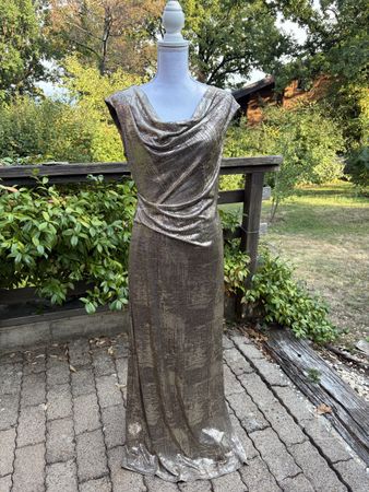 Abendkleid – Metallic Gold/Bronze – Größe 10 
