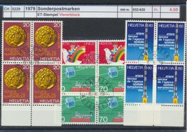 1979 "Sonderpostmarken II", Viererblock, ET - Stempel
