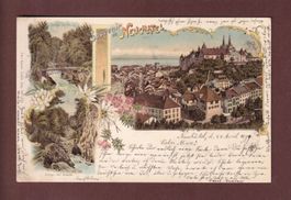 Souvenir de NEUCHÂTEL - 1899 Litho Künzli