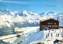 St. Moritz GR // 1973 Bergstation Seilbahn Piz Nair 3057 m