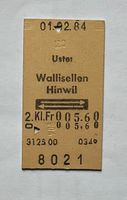 Altes Billett aus Karton von 1984