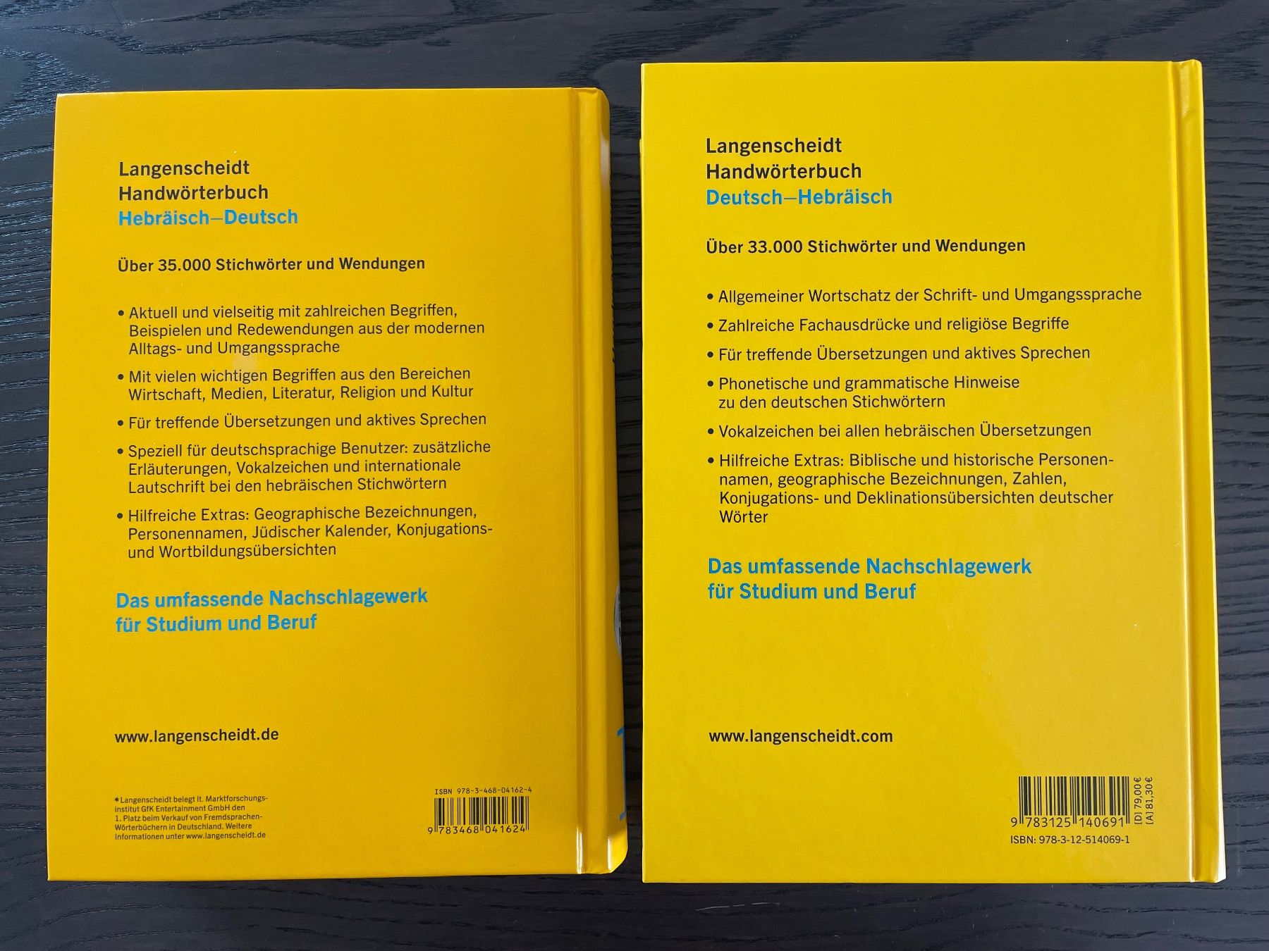 Libri: Langenscheidt Hebräisch - Deutsch / Deutsch - Hebräisch – Usato da Uster venduto da em_58td 1