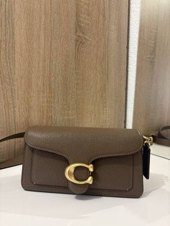 Sac à main Coach Tabby en cuir grainé marron, comme neuf!