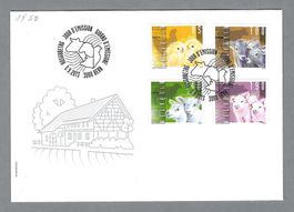 2013, ILLUSTR. FDC TIERE, SBK 1477 - 1480