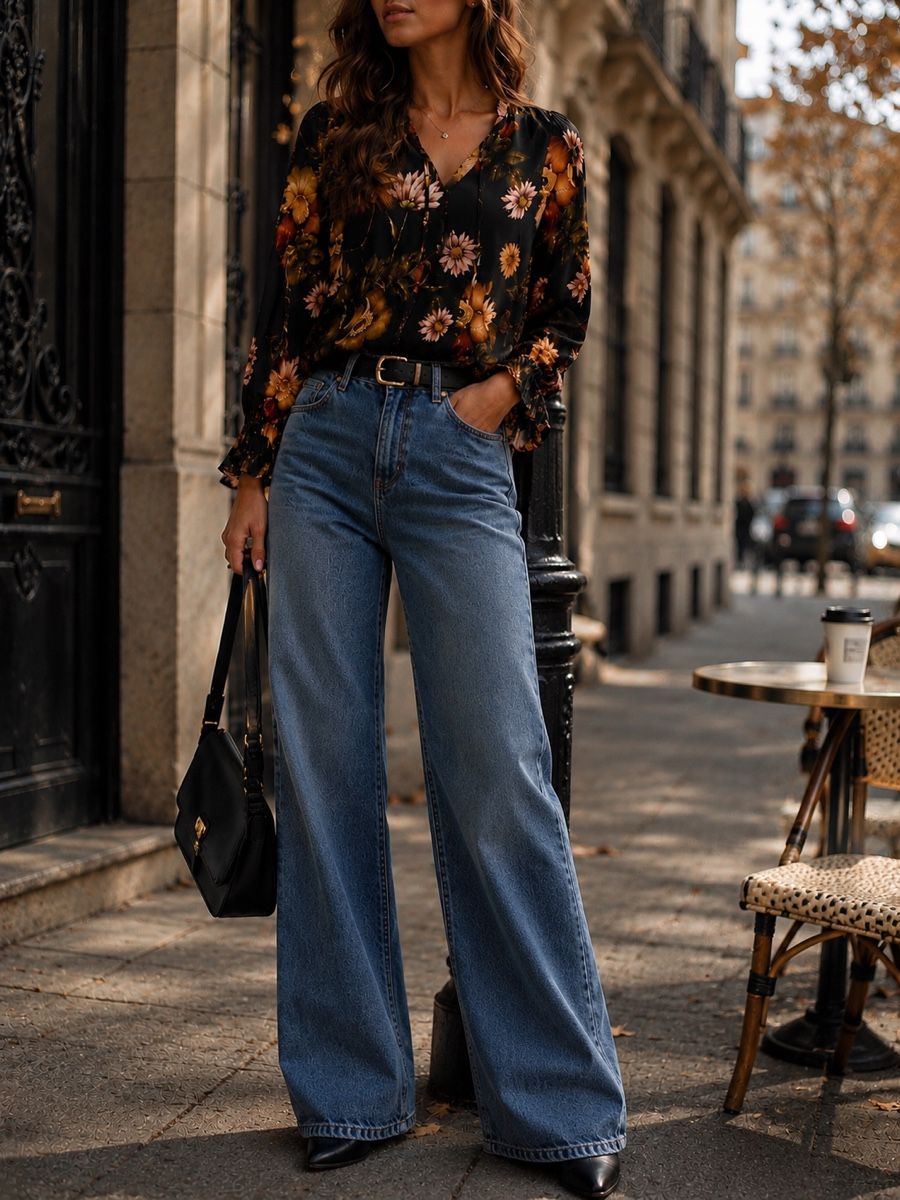 Camicette: BLOUSE FLEURIE NOIRE – Nuovo (secondo la descrizione) da Lausanne venduto da KeNaChic