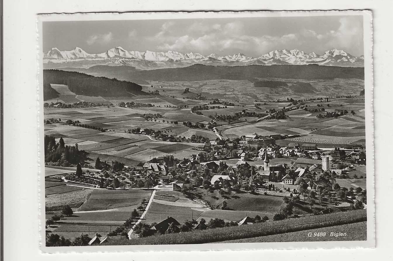Cartoline postali: Biglen, Fliegerkarte – Usato da Spiez venduto da Niesen20