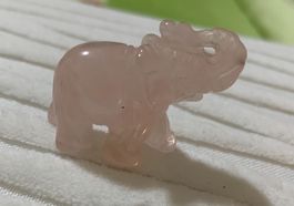 Rosa Quarz Elefant, Glücksbringer, Deko, Geschenkidee!