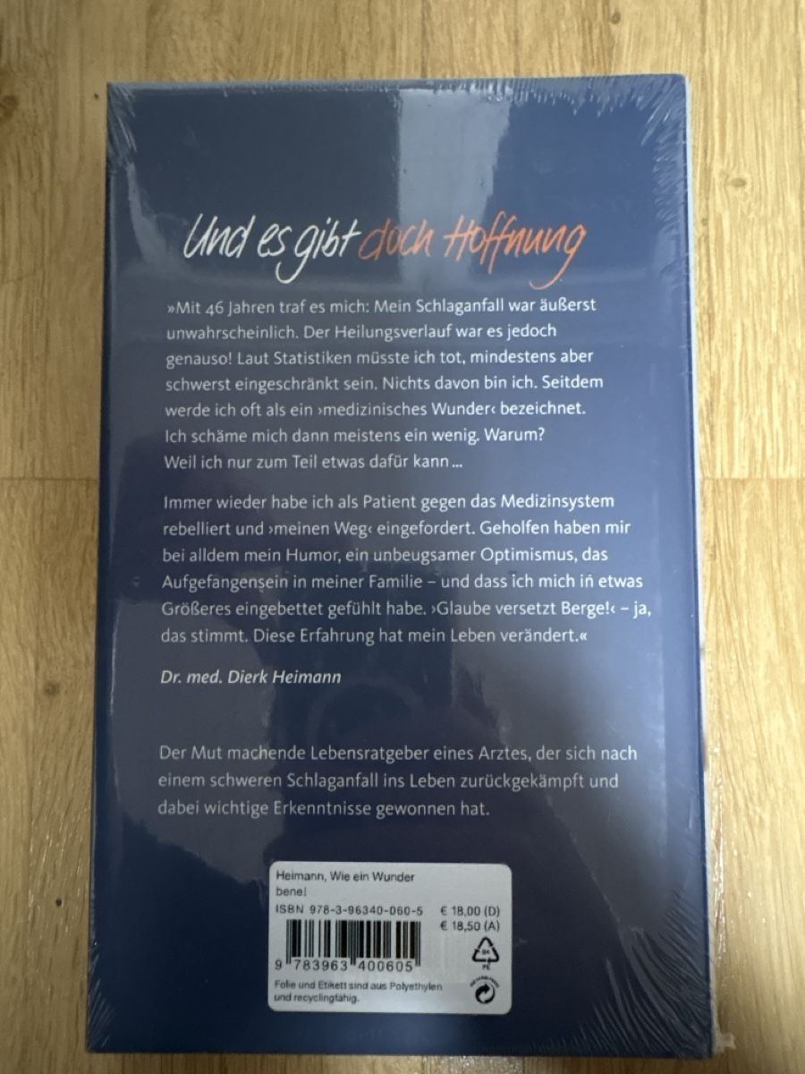 Libri: Wie ein Wunder (Dr. med. Dierk Heimann) – Nuovo e nell'imballaggio originale da Lyss venduto da mat_hsq2 1