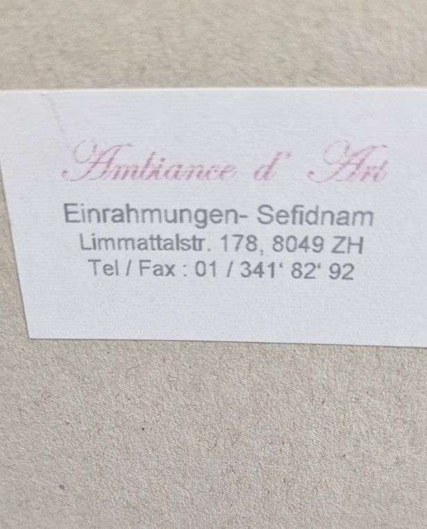 Grafica & Litografie: Lithografie Albert Gerster von 1953 – Usato da Flums venduto da Flumsantik 5