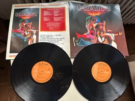 HAIR tolle LP  Kult Soundtrack 2 LP aufklappbar Top Hit