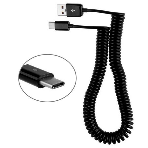 Cavi per trasmissione dati: 3m Spiral USB-C / Typ-C 3.1 zu USB 2.0 L – Nuovo e nell'imballaggio originale da Aesch BL venduto da Elektronik_Laden