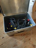 XLR Mikrofonkabel Set in Aluminium Transportbox gebraucht