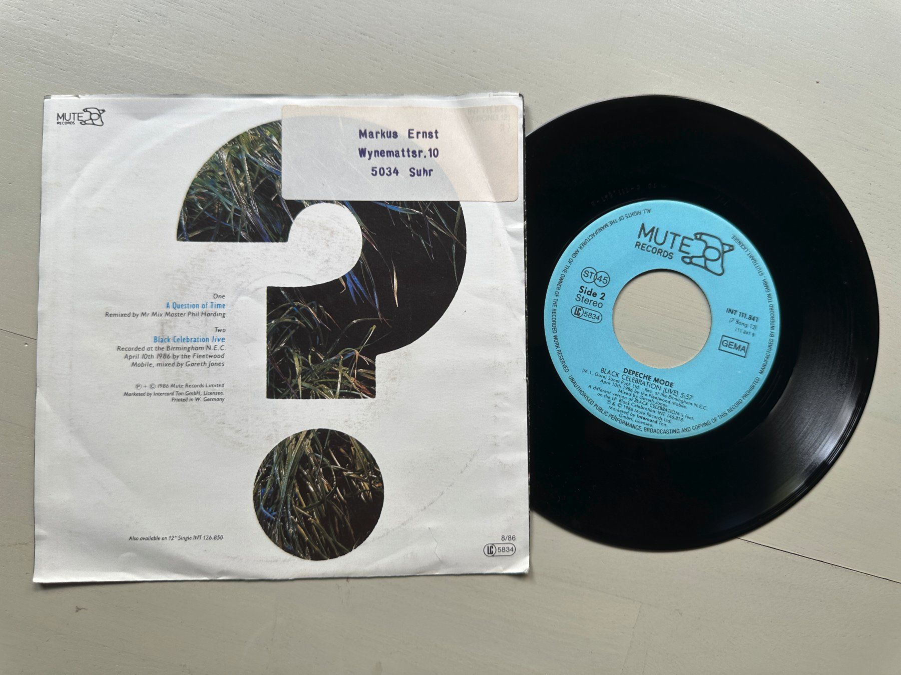 Dischi in vinile: DEPECHE MODE tolle rare Single A questio Kult Top Synth 80's – Usato da Basel venduto da Partridge 1