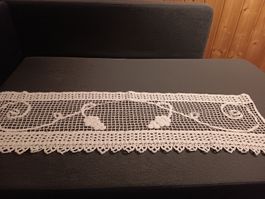 gehäckelte französische gardine oder bordure