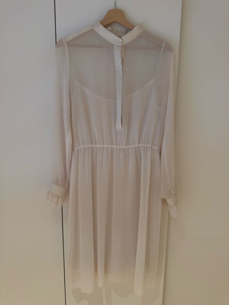 Marc Cain Robes: Kleid Marccain transparent cremefarben – D'occasion à Arni AG par goforluxery
