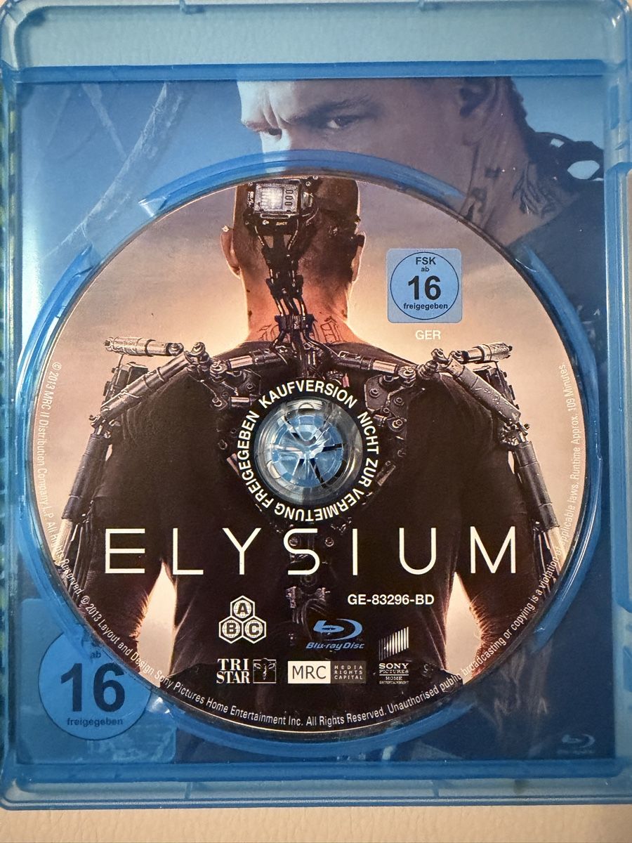 Tutti i DVDs: Blu-Ray Film Elysium Matt Damon  – Usato da Rorschach venduto da mar_nl6c 1