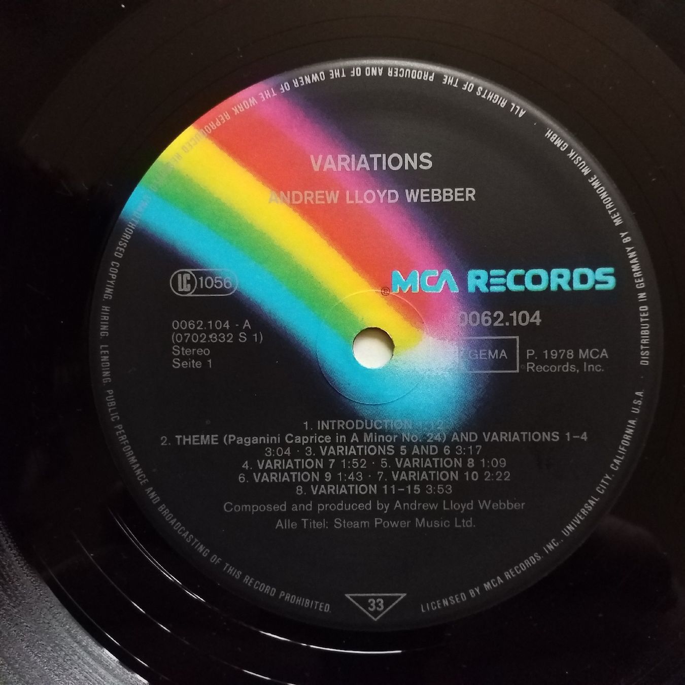 Dischi in vinile: ANDREW LLOYD WEBER,  variations - 1st 1978  - NEW - insert - – Nuovo (secondo la descrizione) da Yverdon-les-Bains venduto da Jacotreut 3