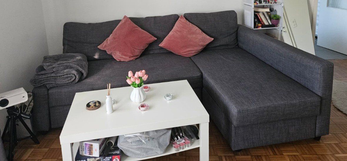Ikea Sofas: Ecksofa mit Bettfunktion und Stauraum grau – Gebraucht aus Zürich von yes_sah