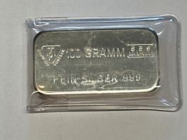 100g Silberbarren Schweizerischer  Bankverein
