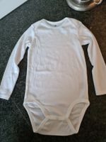 H&M Body langarm weiss Bio-Baumwolle Grösse 98 Neu
