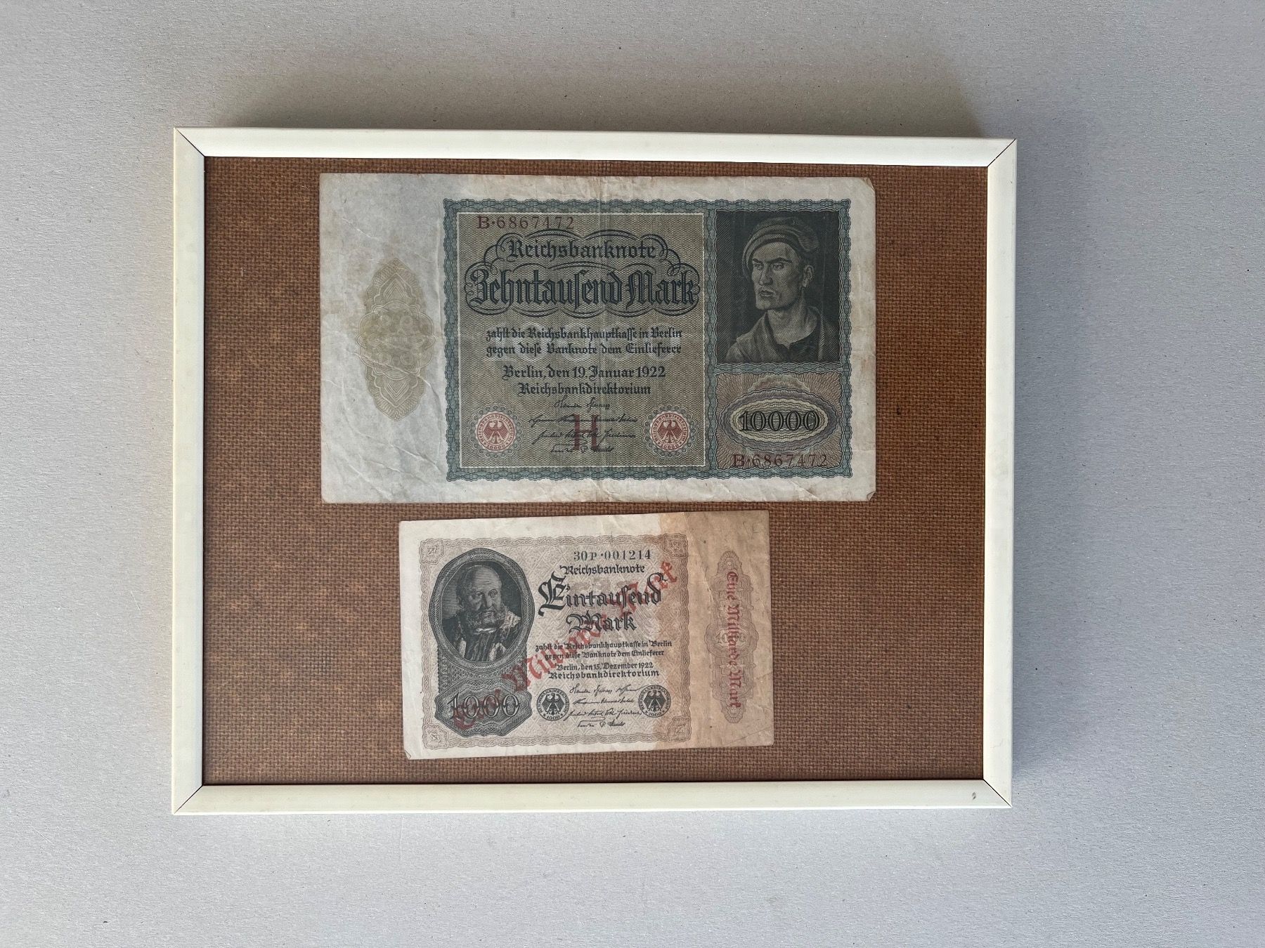 Banconote: Geldschein Reichsmark, Reichsbanknote in Rahmen – Usato da Netstal venduto da spaltflo01