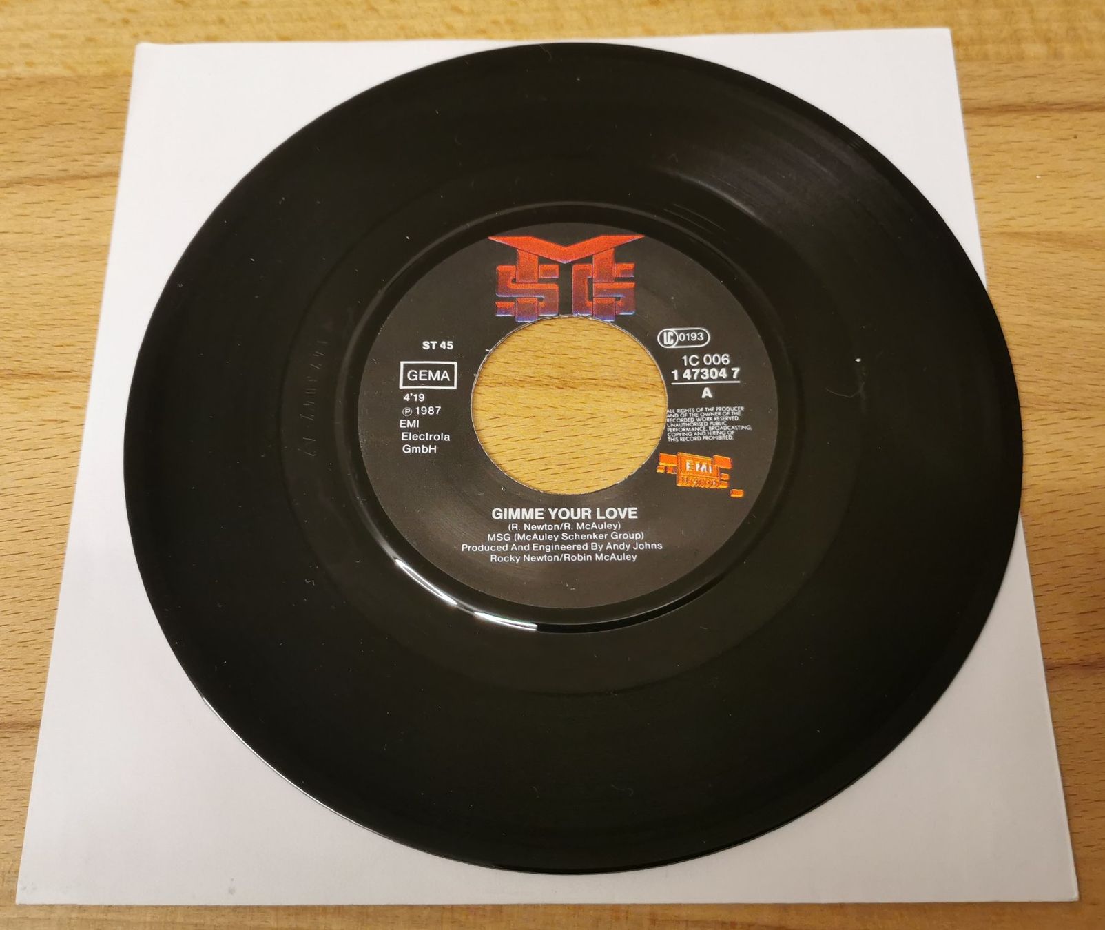 Dischi in vinile: MSG Gimme your love 7" Single Michael Schenker UFO Scorpions – Usato da Münchwilen TG venduto da Swb 2