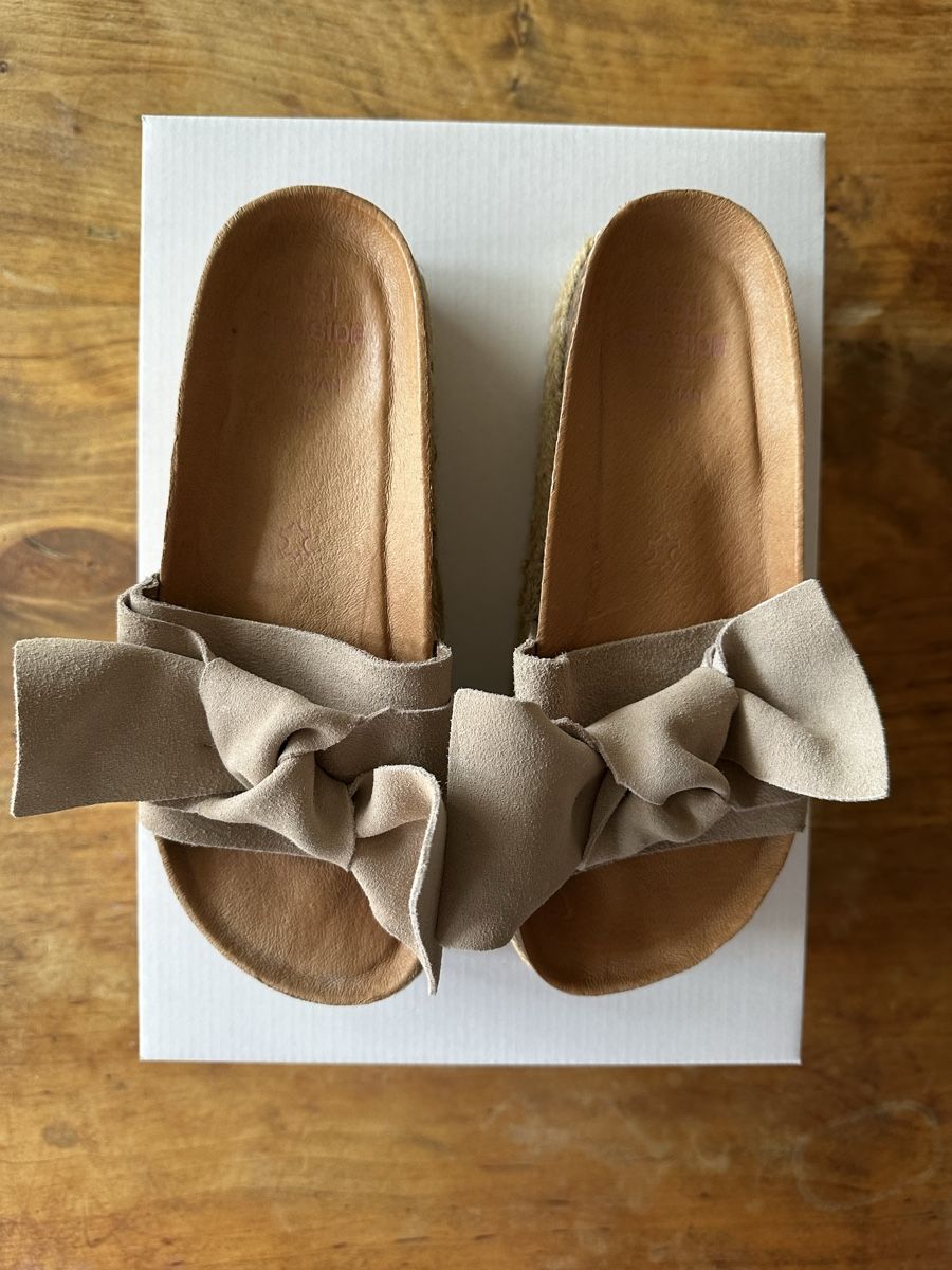 Scarpe da donna: Sandales compensées beige taille 36avec nœud – Usato da Châtelaine venduto da Alexandra.jankowski 4