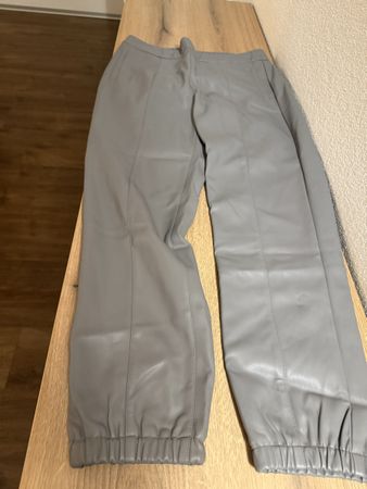 Monari Faux Leather Joggers - Size 40 - Grey Trendsetter!