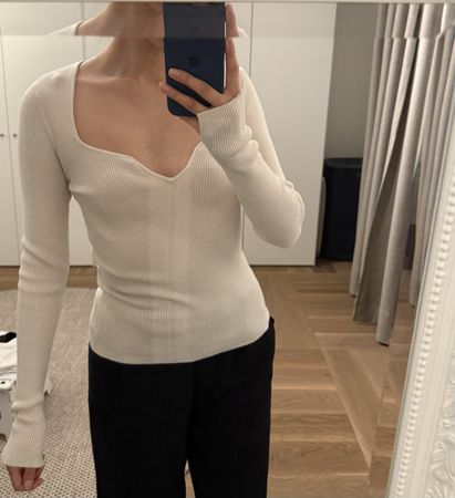 H&M top weiss S