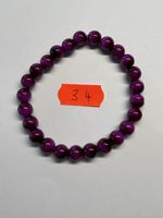 1 Stück / Lila Edelsteinarmband.