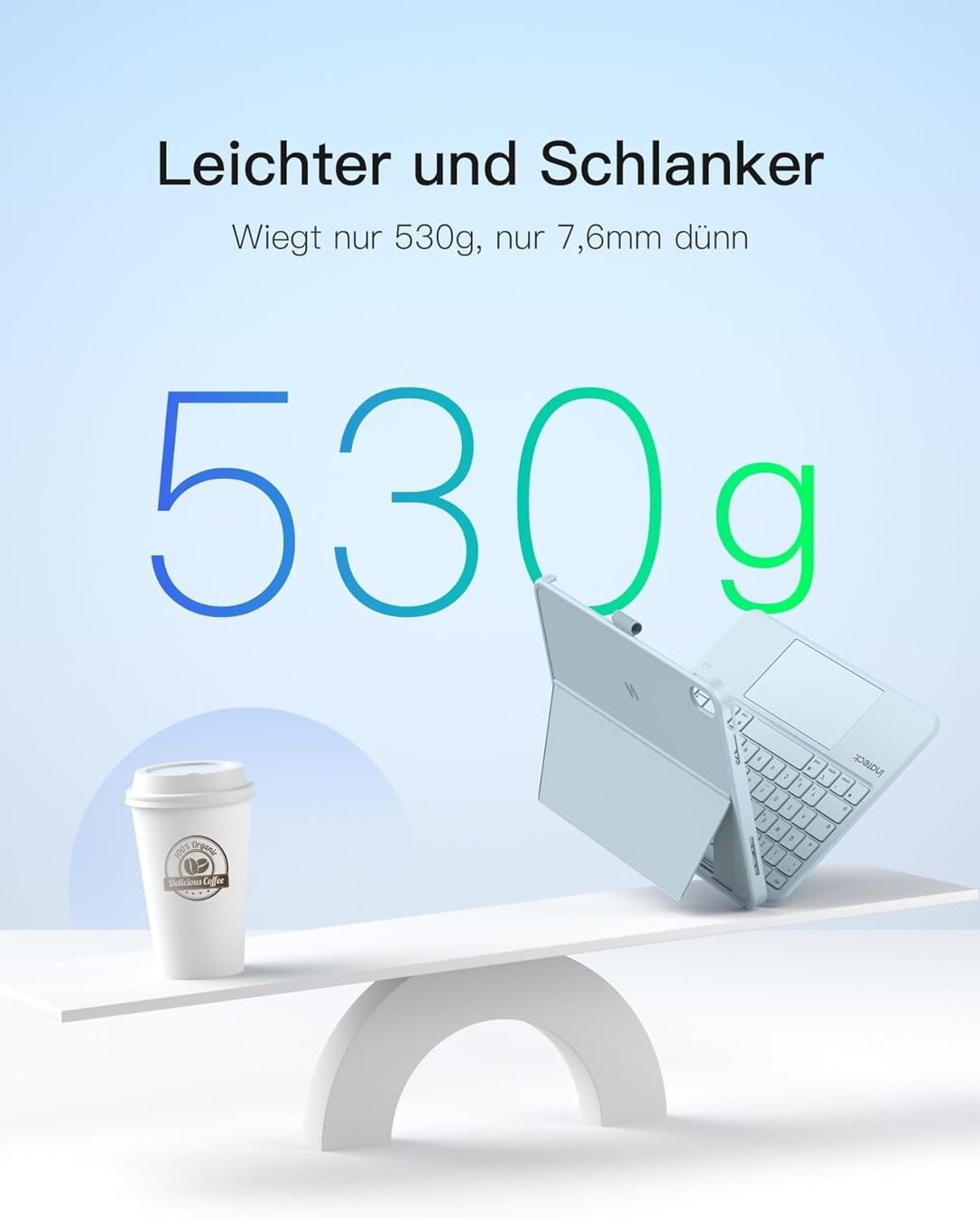 Tastaturen: iPad Tastatur Hülle QWERTZ Touchpad – Neu und originalverpackt aus Suhr von TradeMasters 7