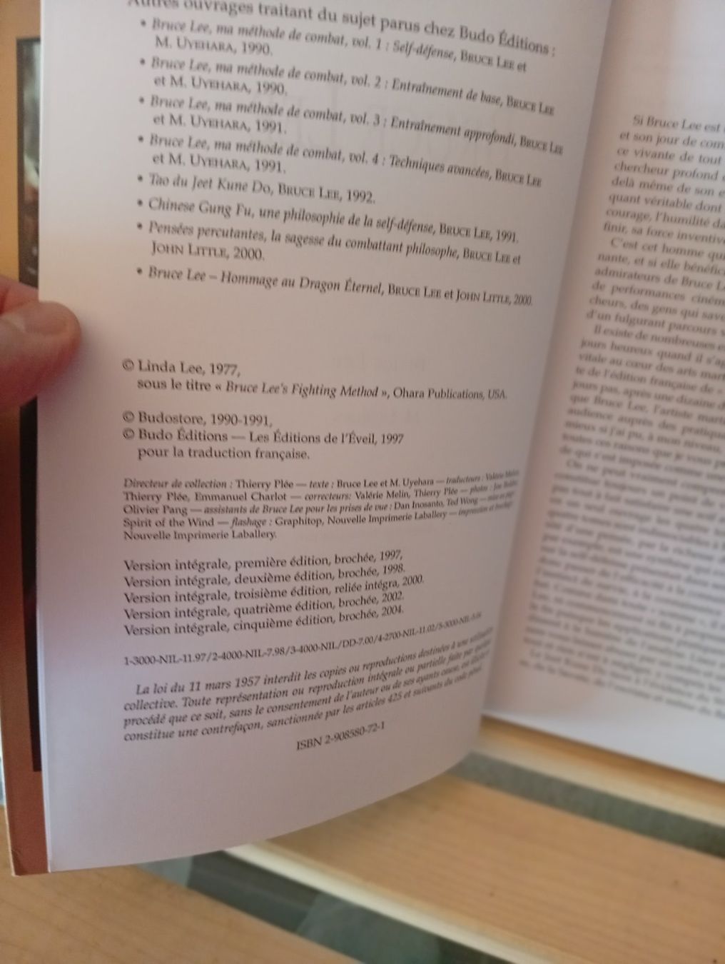 Bücher: Bruce Lee - Ma Méthode de Combat – Gebraucht aus Perrefitte von 36B 1