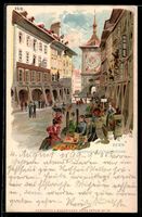 Litho Bern, Marktgasse u. Zeitglockentur