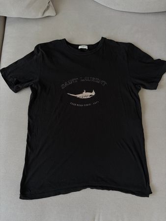 Saint Laurent Free Bird Tour 1971 T-Shirt Schwarz Gr S