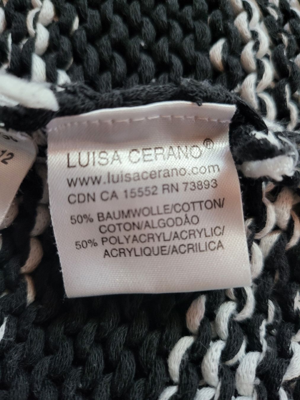 Luisa Cerano Maglioni & Felpe: Pull Luisa Cerano rayé noir/blanc, taille 38, coton – Usato da Niedergösgen venduto da Eva2410 6