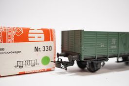 1å HAG 330 SBB Hochbordwagen grün