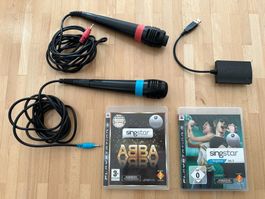 PS 3 PS3 Singstar 2x Spiele und 2x Mikrofon Sammlung