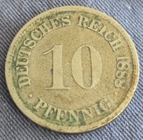 Deutsches Reich 10 Pfennig 1888 Münze Sammlerstück