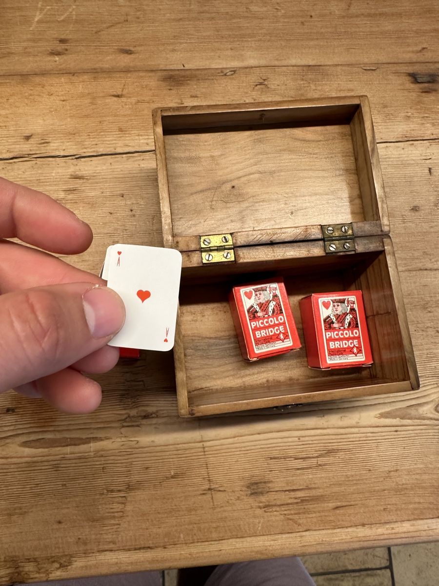 Giocattoli: Vintage Piccolo Bridge Set with Wooden Box – Nuovo (secondo la descrizione) da Seuzach venduto da Wolf936 1