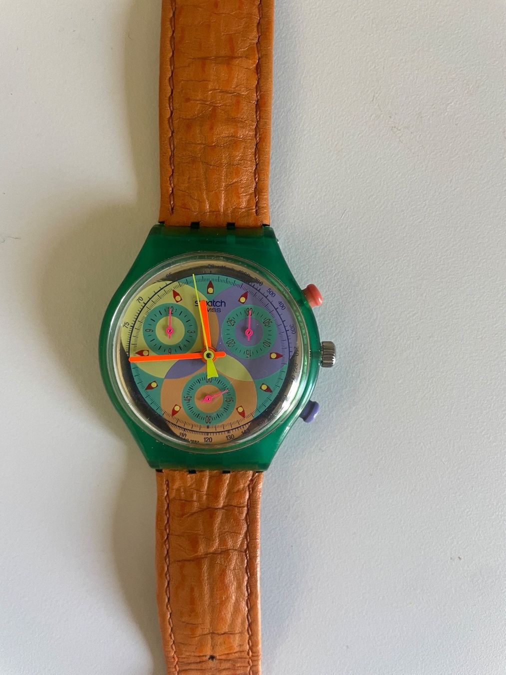 Swatch Orologi: Swatch Uhr Chrono 1993 - orange – Usato da Volketswil venduto da n_r_5gdf 1