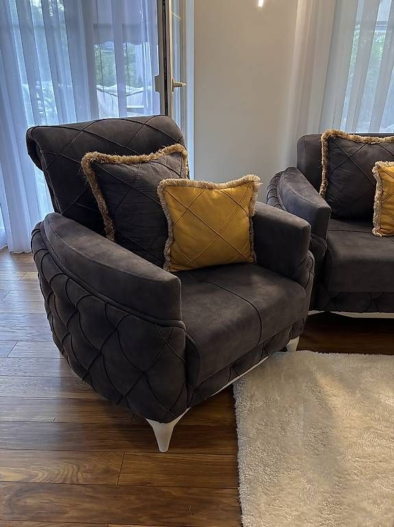 Sofas: Elegante Sofagruppe in Grau und Top Zustand  – Gebraucht aus Wittenbach von med_b26s 1