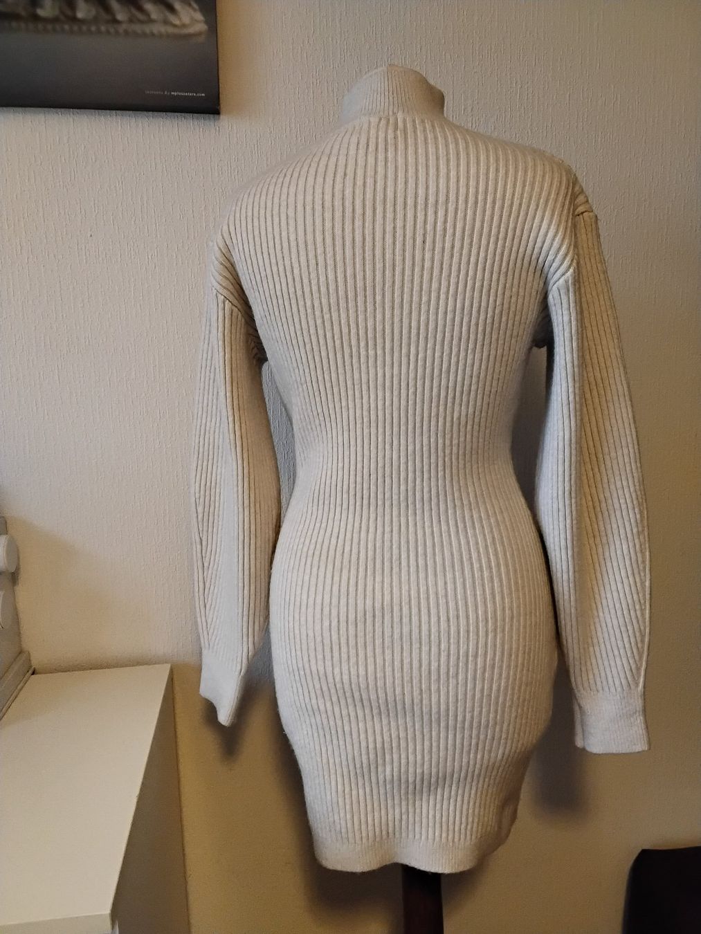 H&M Kleider: Robe pull col cheminée beige en maille H&M – Neu (gemäss Beschreibung) aus chêne-bourg von patty190 1