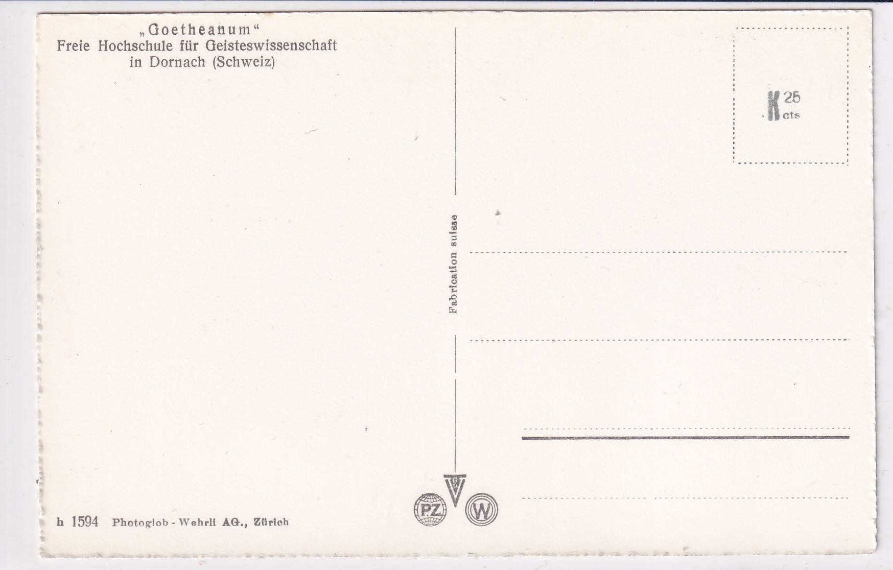 Ansichtskarten: Dornach - Goetheanum /bi – Gebraucht aus Hombrechtikon von Rudolf07 1