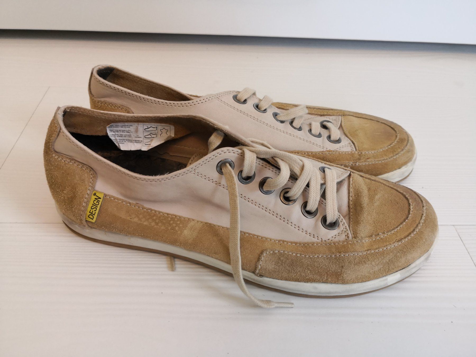 Herrenschuhe: 🤩PASITO WILDLEDER-LEDER-SNEAKER BEIGE – Gebraucht aus Olten von Naja-Twins-Twins 2