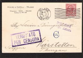 Zensur Hülss&Capelli-Milano-Leim und Düngerfabrik Märstetten