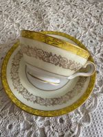 Elegante Hanson Vintage-Kaffeetasse mit Untertasse + Buch