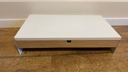IKEA Monitorständer mit Schublade weiss